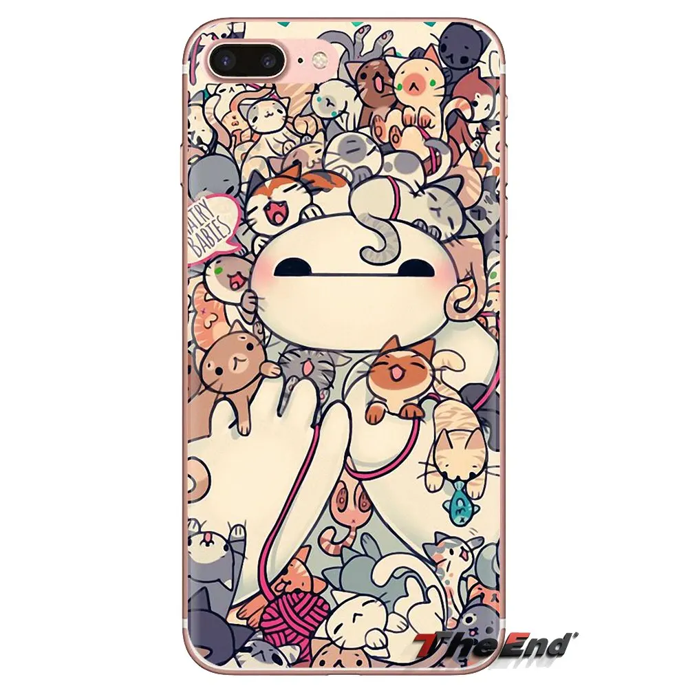 Мягкие чехлы японского аниме Big Hero 6 Flying Baymax для Sony Xperia Z Z1 Z2 Z3 Z5 compact M2 M4 M5 C4 E3 T3 XA Huawei