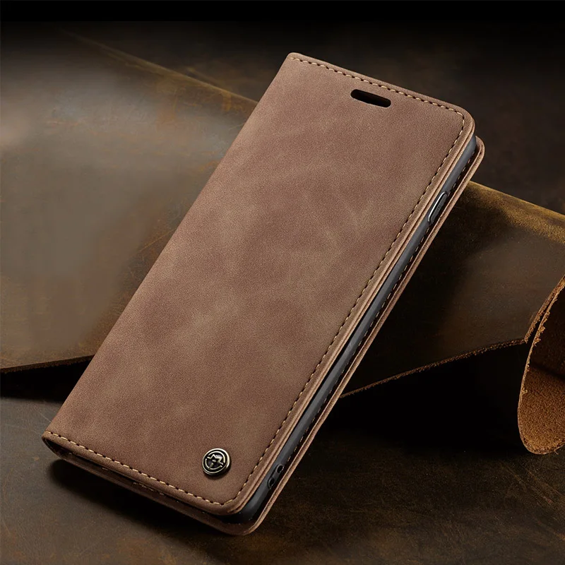 Винтажный кожаный чехол для samsung Galaxy S10, S9, S8 Plus, S7 Edge, S10E, роскошный магнит, авто флип, чехол-бумажник, чехол для samsung S10, 5G - Цвет: Brown