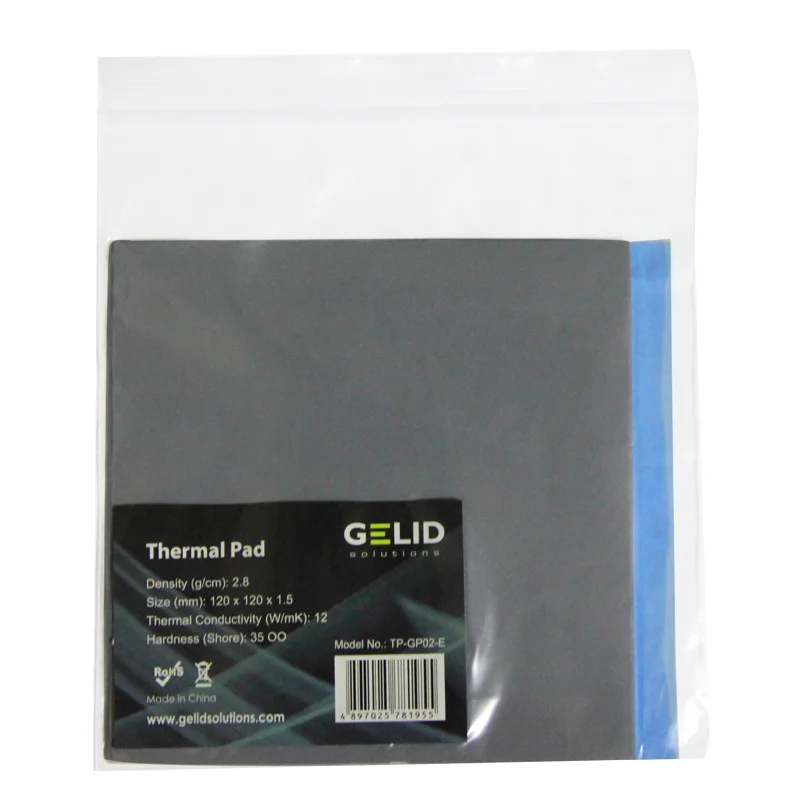 GELID TP-GP02 120x120x0,5 1,0 1,5 графического процессора вентилятор охлаждения радиатора проводящая Силиконовая накладка термопрокладка высокого качества