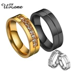 UZone CZ обручальные кольца для мужчин и женщин парные кольца из нержавеющей стали для помолвки Alliance Bijoux