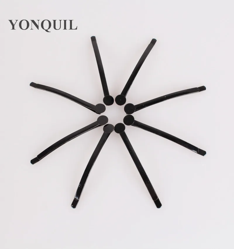 

240Pcs/Lot Fashion Iron Bobby Pin Rhodium Plated Hairpins Clip Findings with Flat Pad Barrette Fit Hair Ornament DIY Accessories