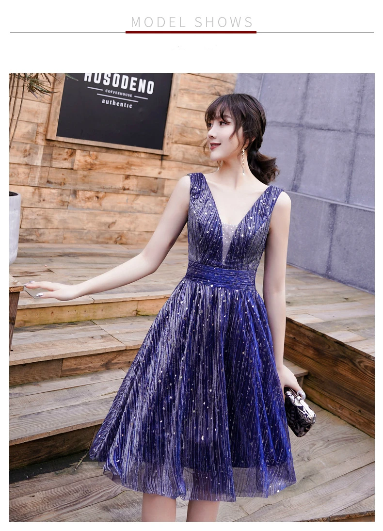 Royak Blue Evening Gowns for Women Robe De Soiree Starry Sky Fashion Evening Dress Party Elegant Arabic Long Formal Dress ES2553