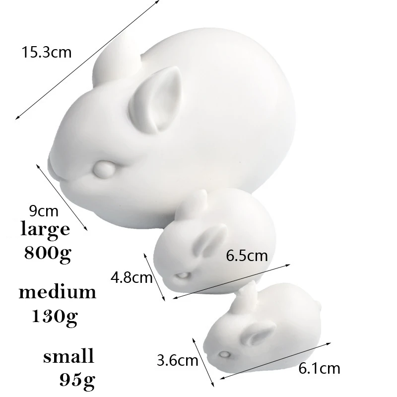 Симпатичные 3D Мультяшные кролики мыло силиконовые формы Кролик искусственные