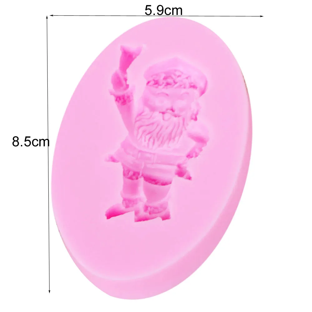 10PCS/SET M248 Christmas Santa Claus Silicone Cake Mold Resin Clay Chocolate Candy Fondant Decorating Tools Kitchen Baking | Дом и сад