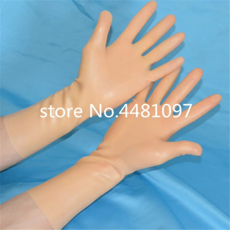 Литье латексные перчатки сексуальные унисекс резиновые короткие с пятью