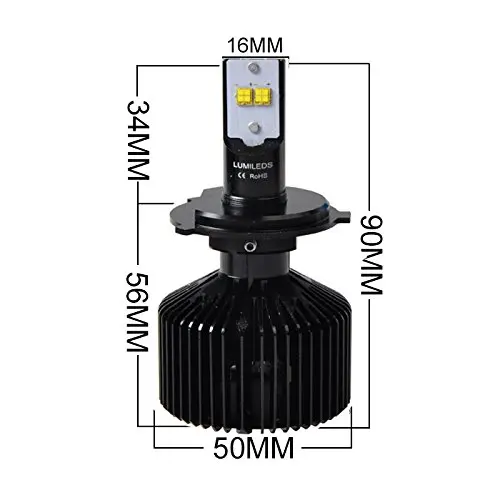 

2Pcs H7 Black Shell Car LED Headlight High Power 45w 4500lm Auto Led Headlamp Led Fog Bulb White for Ford, Honda, Cruze