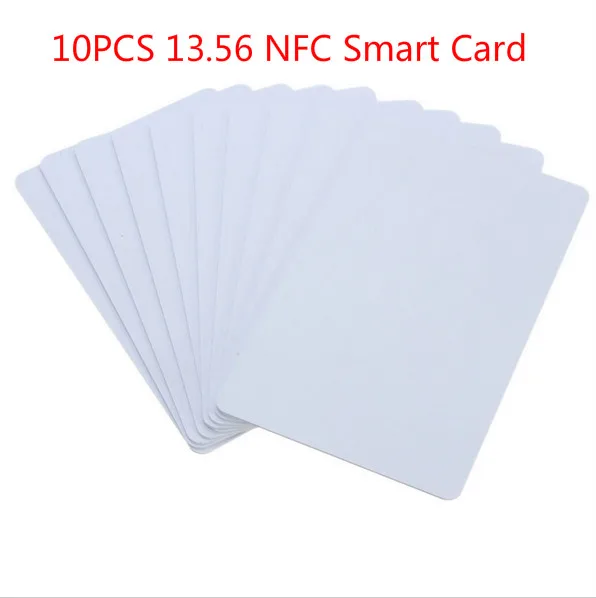 White 10Pcs/Pack PVC NFC Smart Card Tag S50 For IC 13.56MHz RFID Readable Writable 8.5 x 5.4 0.1cm New | Безопасность и защита