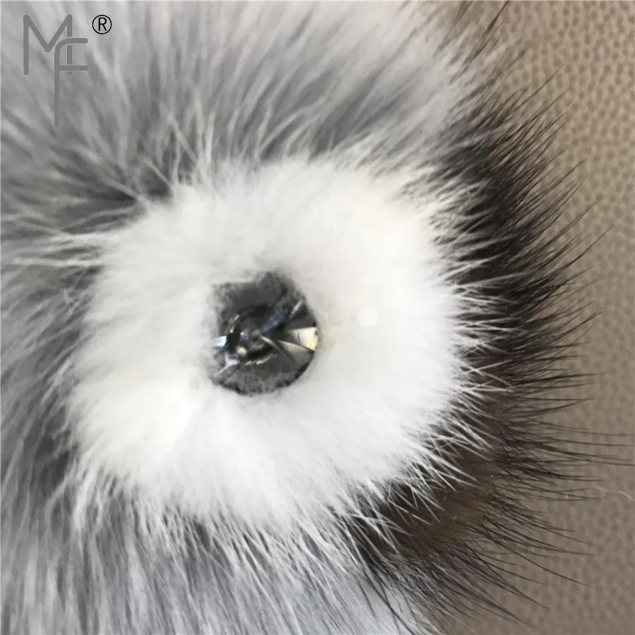 Magicfur натуральный меховой помпон из лисьего меха норки с шариком кукла сова