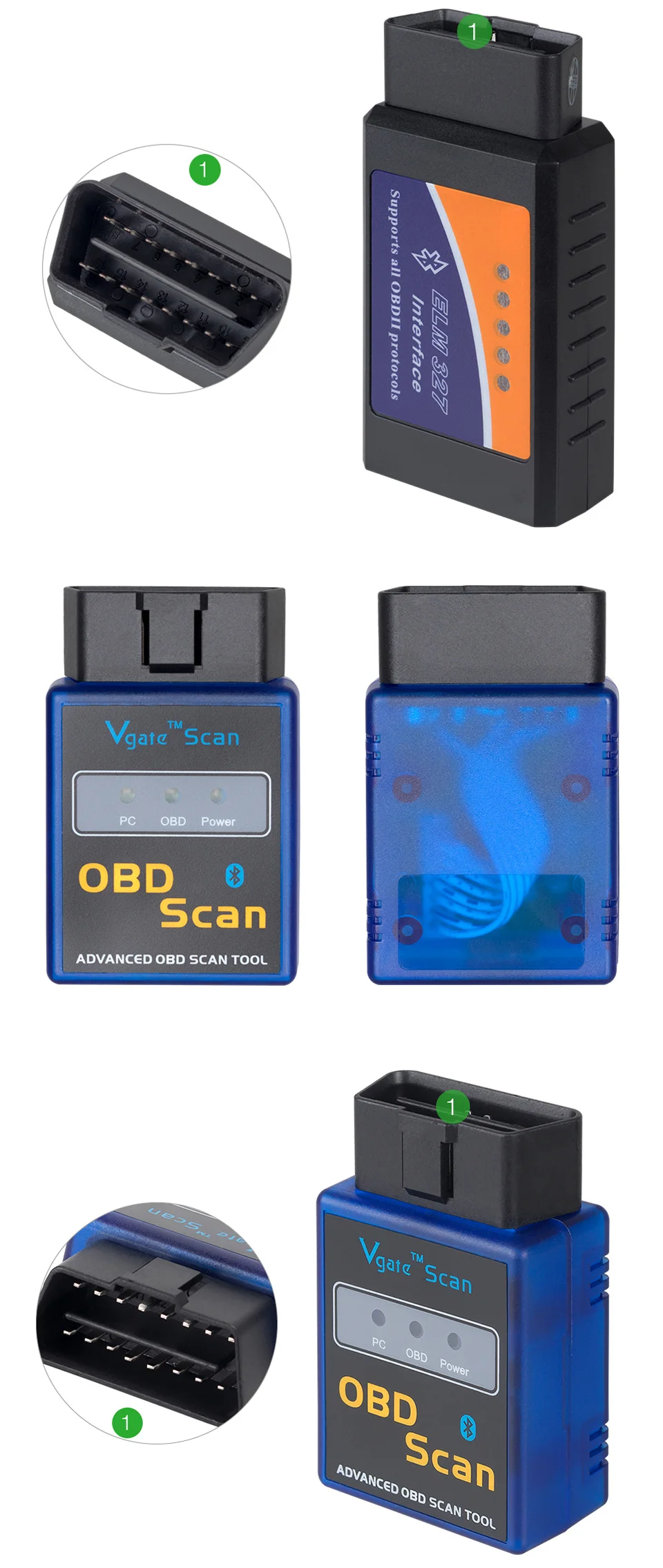 Obd2 elm327 V1.5 PIC18F25K80 чип-код диагностический сканер для Android Torque ELM 327 OBDII адаптер V 1,5