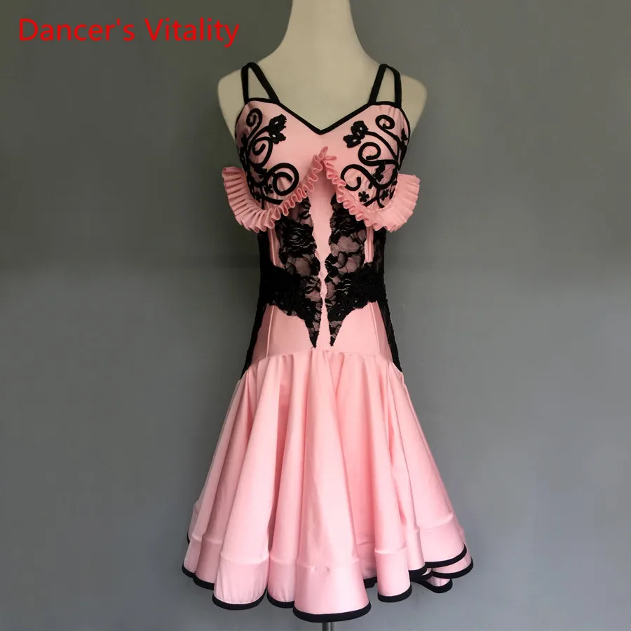 Детская одежда для выступлений взрослых платье латинских танцев женщин и