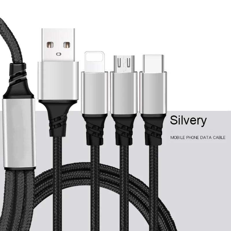 3 в 1 2 в 1 usb type C Micro 3A быстрое зарядное устройство кабель для iPhone XS Max X XR 5S 6 6S 7 8 Plus samsung S10 Android телефон провод шнур