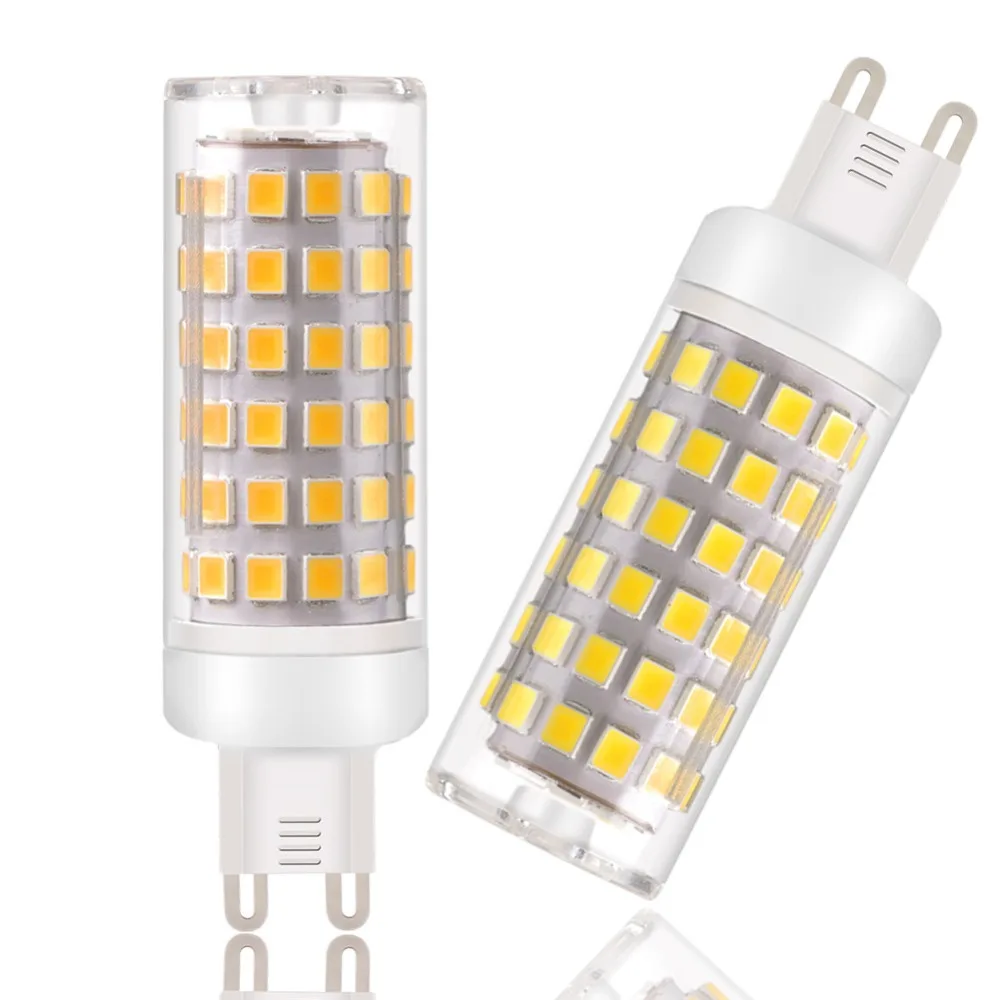 Модные Диммируемые керамические светодиоды лампы G9 E11 E12 E14 E17 BA15D 9 W DC 110 V 220 V 2835 лампочки заменить галогенные лампы для люстры