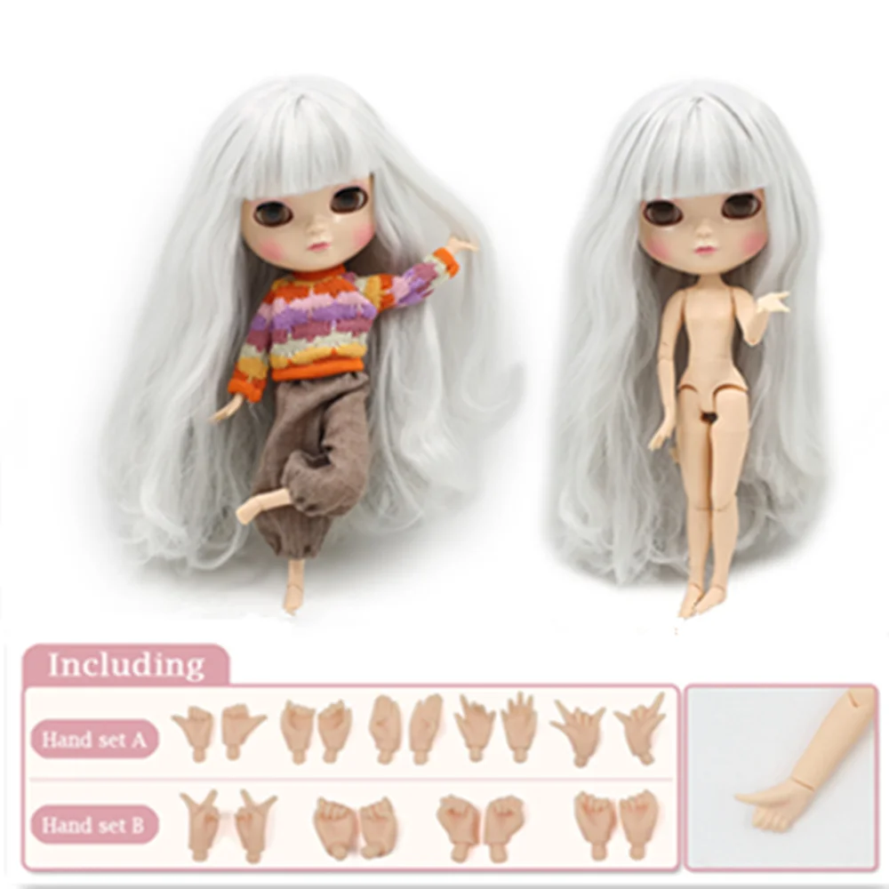 DBS 1/6 ледяной кукла длиной 30 см шарнирное тело мягких волос ручной вязки шапка