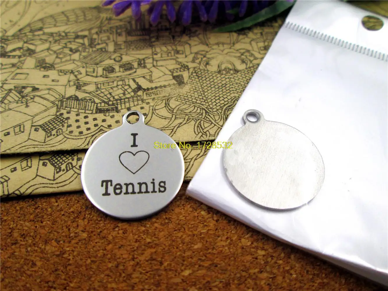 

10pcs-подвески из нержавеющей стали "I love tennis" DIY Подвески для ожерелья/браслета/брелка DIY ювелирные изделия
