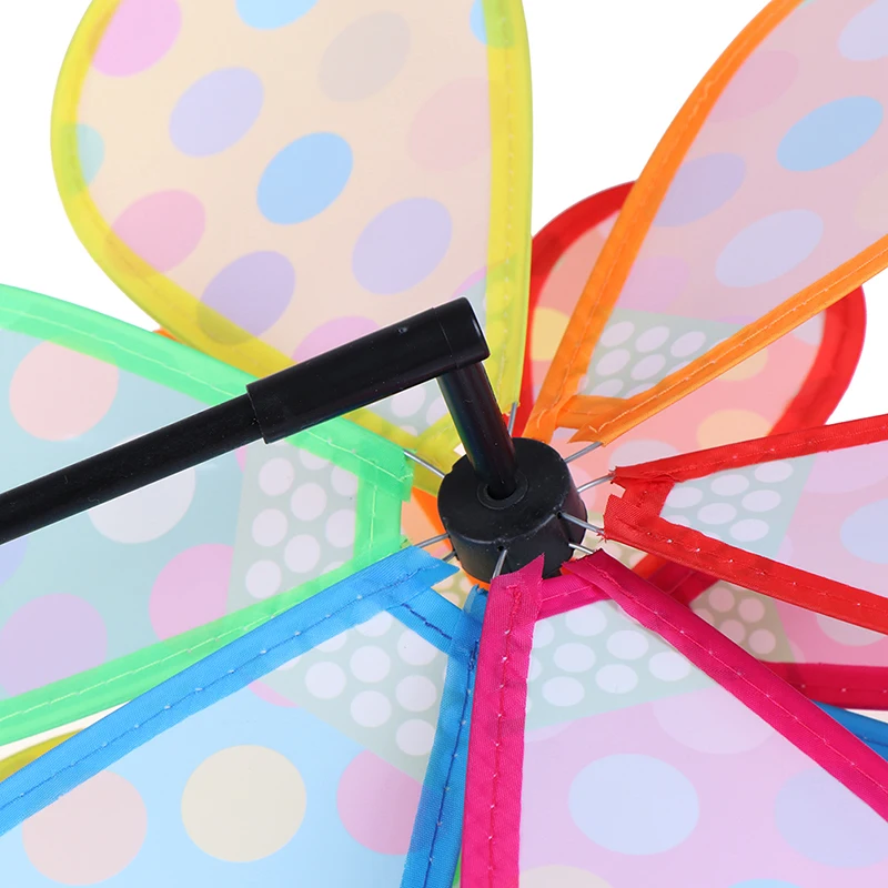 Kids Toy Double Layer Peacock Laser Sequins Windmill Colourful Wind Spinner Home Garden Decor Yard