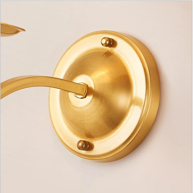 LukLoy Крытый светодиодный настенный светильник Европейский медный комнатный