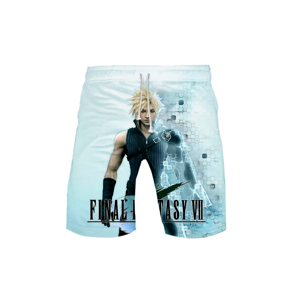 Final Fantasy VII повседневные мужские шорты детские пляжные с 3D принтом FF7 хит продаж