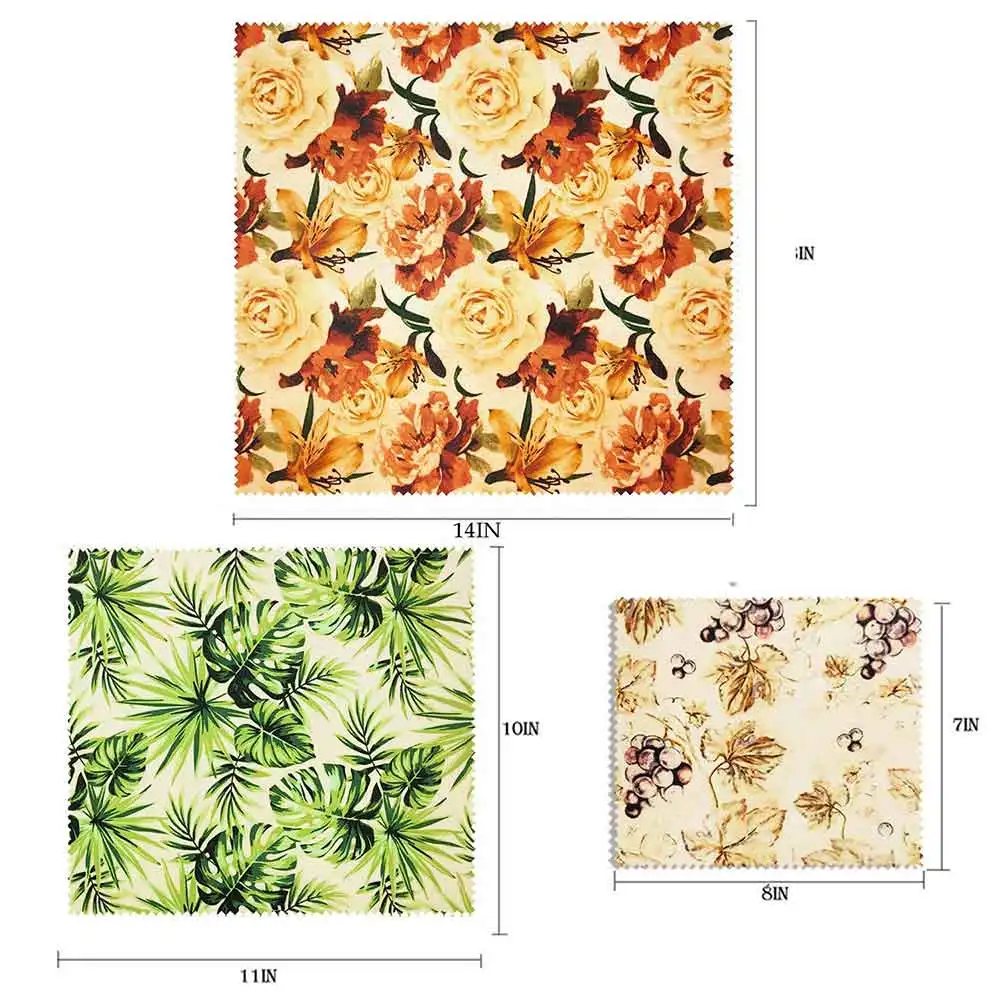 Mixed Leaf Визуальный контакт многоразовый пчелиный воск ткань сарановая упаковка для пищевых продуктов свежая сумка для хранения крышка стрейч еда пчелиный воск обертывание стрейч Уплотнение Крышка для сохранения свежести - Цвет: Mixed Leaf