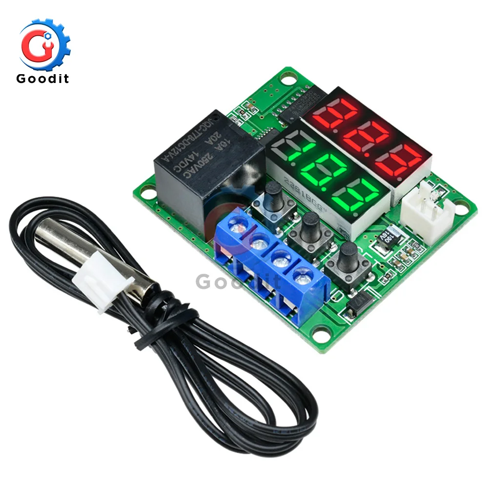 XH-W1219 DC 12V двойной светодиодный цифровой дисплей термостат контроль температуры