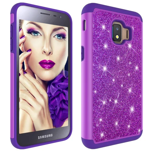 HYYGEDeal Phone cases Glitter Girls 2 in 1 Diamond Bling Shockproof case cover for Samsung Galaxy J2 Core 2018 | Мобильные телефоны