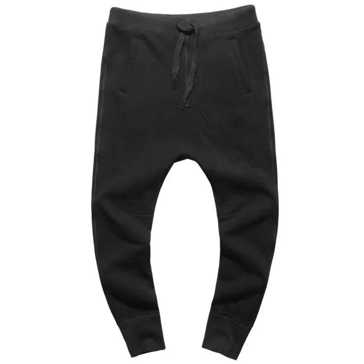 Шаровары мужские Новые хип-хоп утолщенные черные спортивные брюки хлопковые