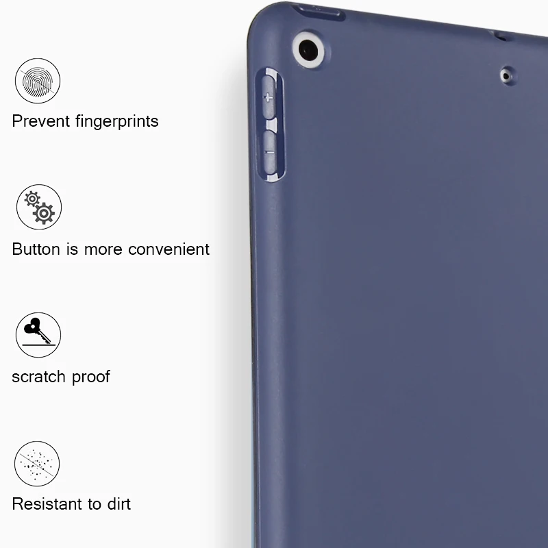 PFHEU Чехол для iPad 9,7 / A1822 A1893 силиконовый мягкий чехол из искусственной кожи для iPad Air 1/Air 2