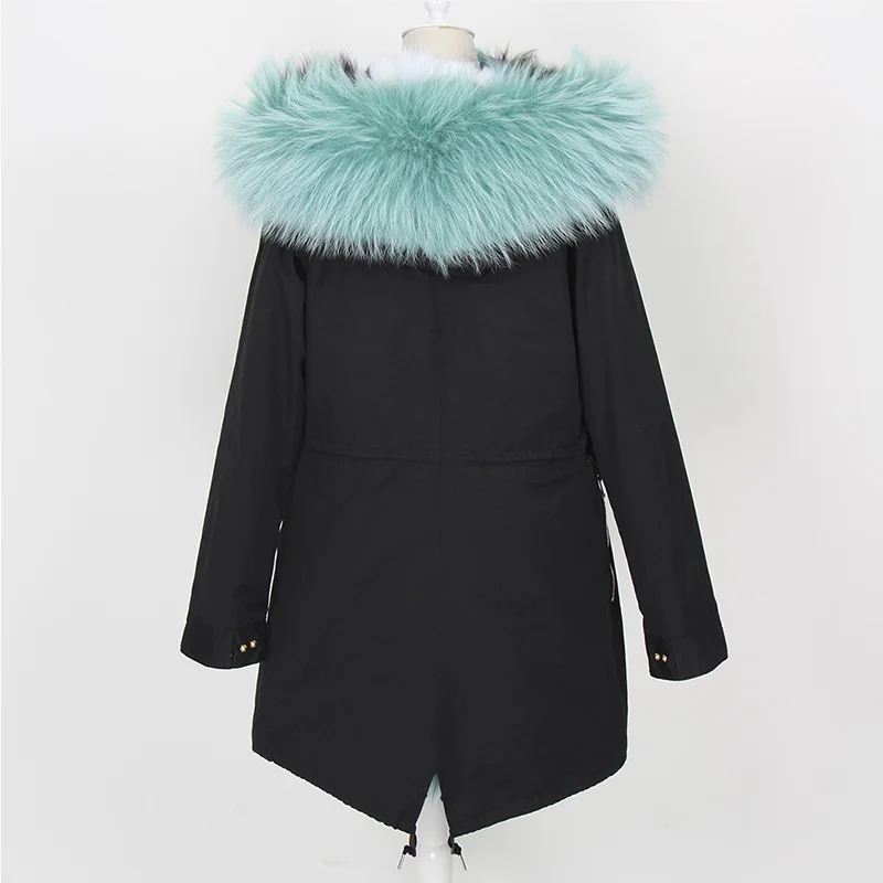 Long Parka Winter Jacket Women Real Fox Fur Coat Big Natural Raccoon Collar Hood Thick Warm Liner Streetwear Luxuty Brand | Женская