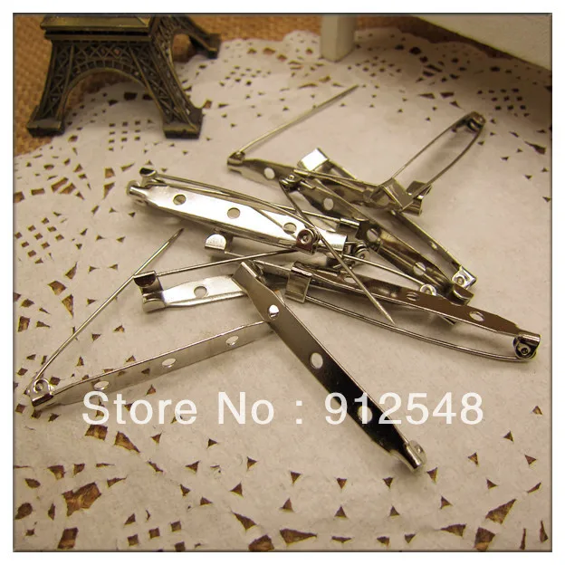 100 шт./лот оптовая продажа модная брошь с родиевым покрытием булавки защитной