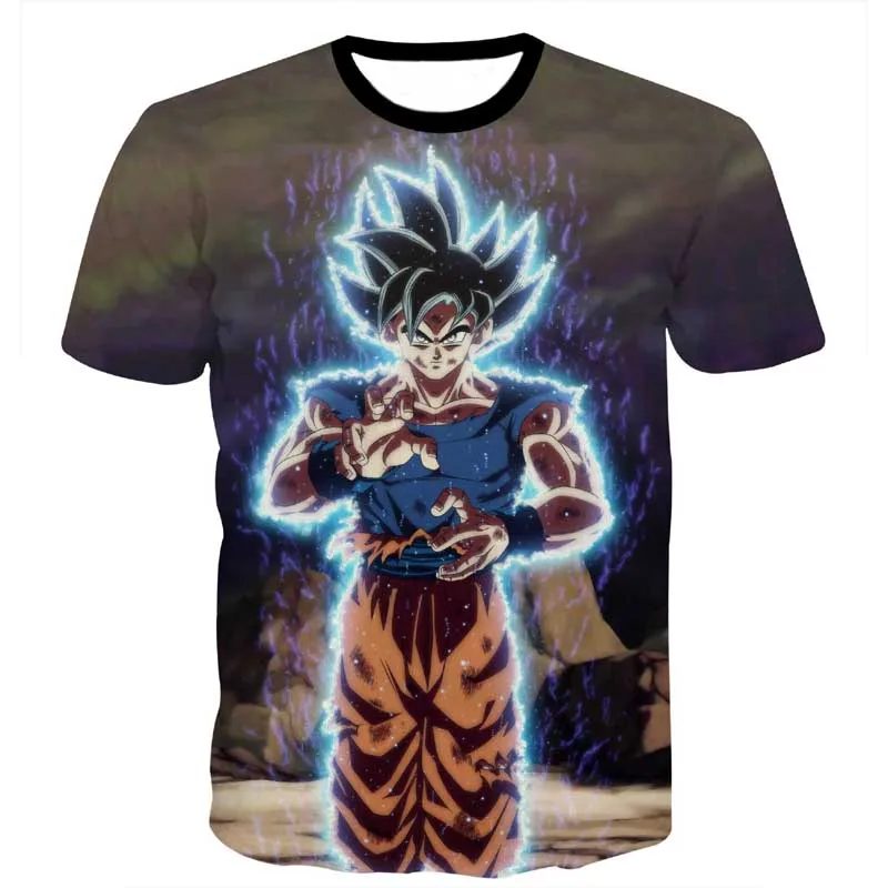 Dragon Ball Z Футболка мужская летняя 3D печать Супер Saiyan Son Goku God Black Zamasu Vegeta Драконий жемчуг футболки повседневные топы футболки - Цвет: 5
