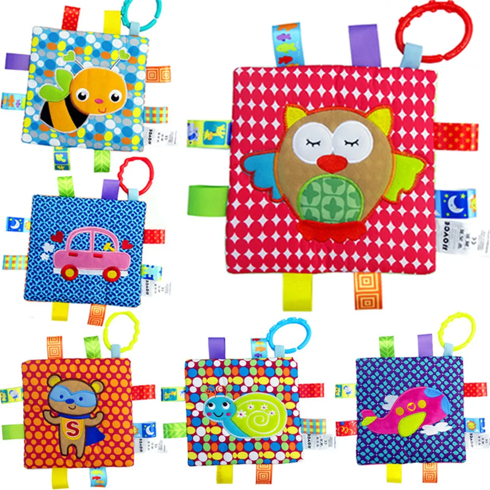 

Newborn Baby Toys Appease Towel Rattler Grasping Soft Comforting Doll Infant Hand Towel Toys 12 Style Baby Taggies