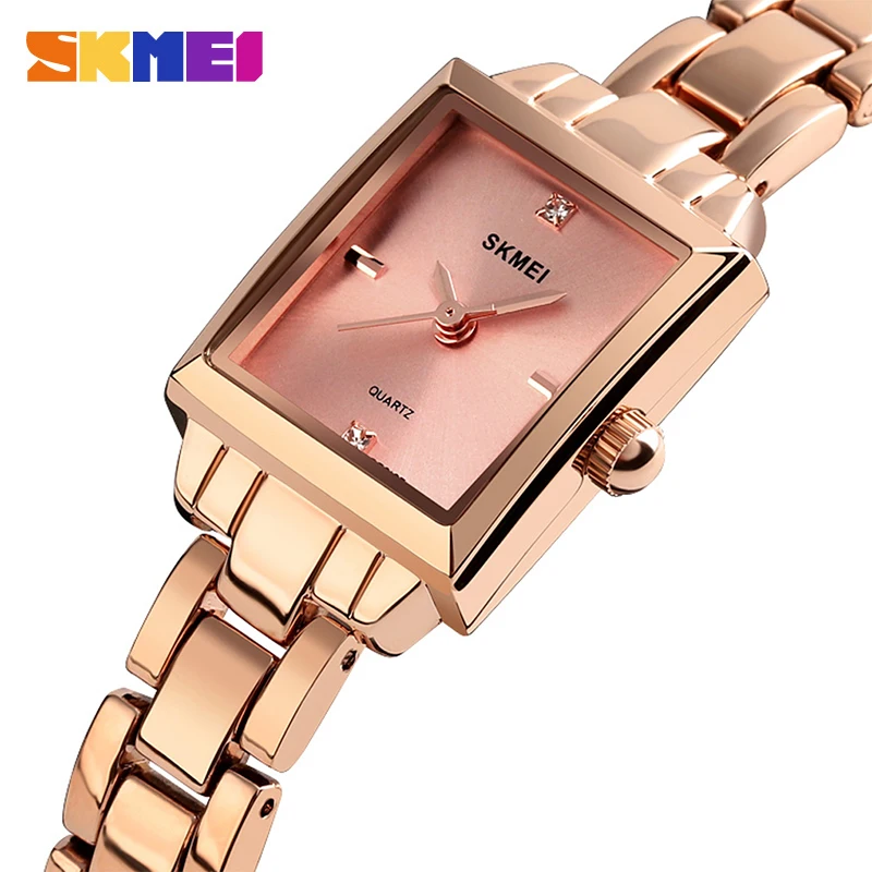 

2020 SKMEI Luxury Brands Women Quartz Watches Ladies Watch Metal Strap Female Watch Relogio Feminino Ladies Wristwatches 1407