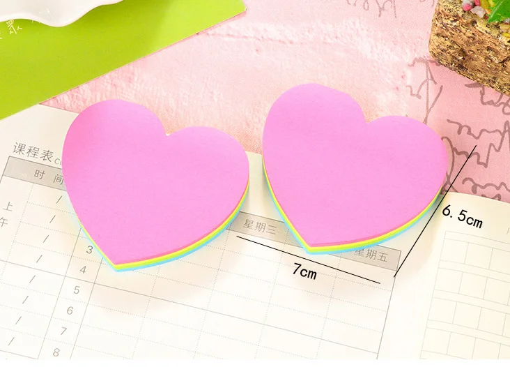 

Lovely 4 color heart Self-Adhesive Memo Pad Sticky Notes memo boards Bookmark School Office Supply papelaria