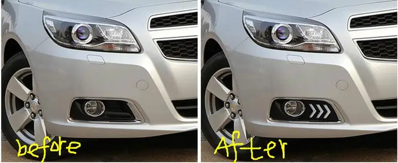 1 Набор автомобильный бампер головной светильник для Chevrolet Malibu Дневной 2012 ~ 2015y