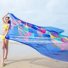 Женские пляжные саронги EFINNY 140x19, Летние шифоновые шарфы геометрического дизайна, парео-шарф