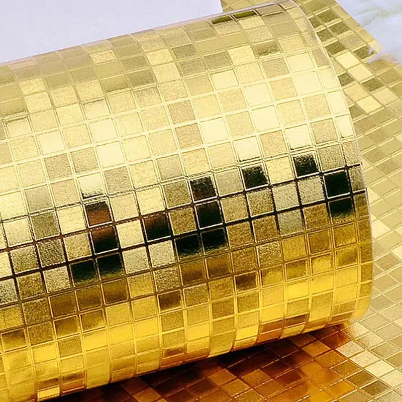 Золотые и Серебристые обои из ПВХ для караоке бара отеля гостиной дома Декор стен