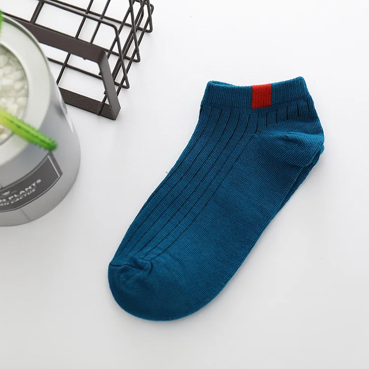 Blue Socks Мужские носки, тапочки для женщин, мужчин, студентов, девочек, удобные полосатые хлопковые спортивные носки, короткие мужские носки, женские новые - Цвет: Blue Socks