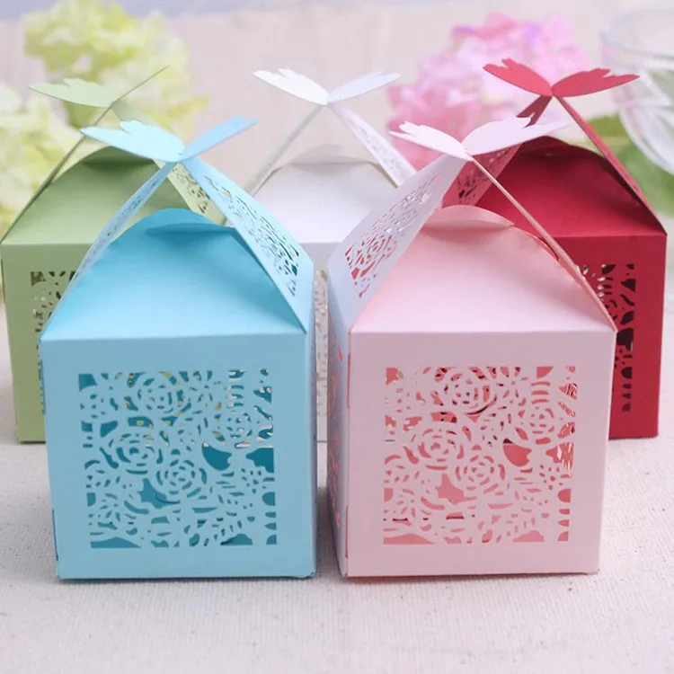 

wedding candy box-Laser cut Butterfly Favor paper Box wedding favor and gift baby shower Birthday sweet gift box 300pcs/lot
