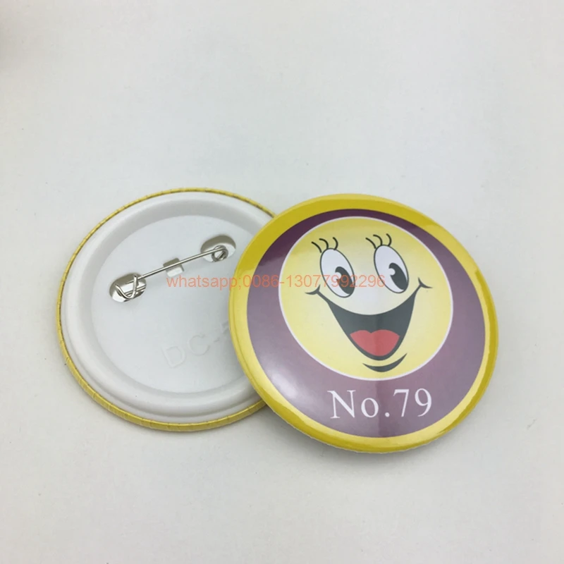20 шт. круглые значки на заказ с логотипом пластмассовые защитной штифтой любой