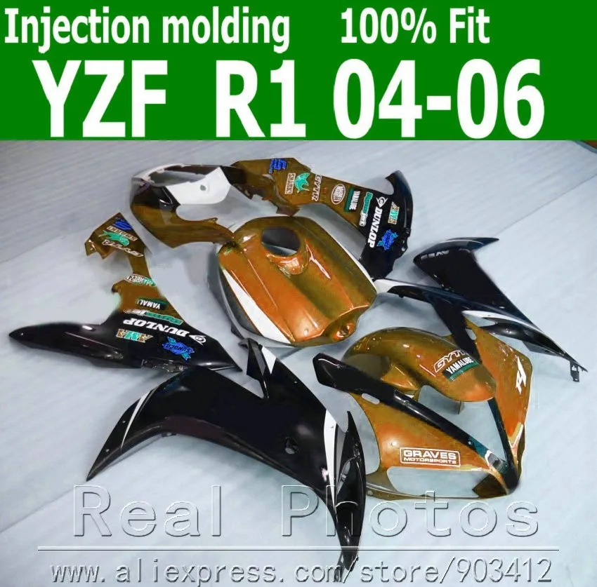 100% комплект обтекателей для литья под давлением YAMAHA R1 2004 2005 2006 белый фиолетовый