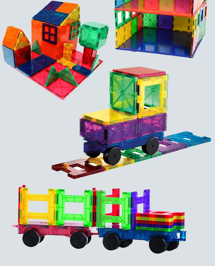Цветные оконные магнитные блоки 100 шт. детские развивающие игрушки Diy магнитные строительные блоки магнитные блоки строительные игрушки