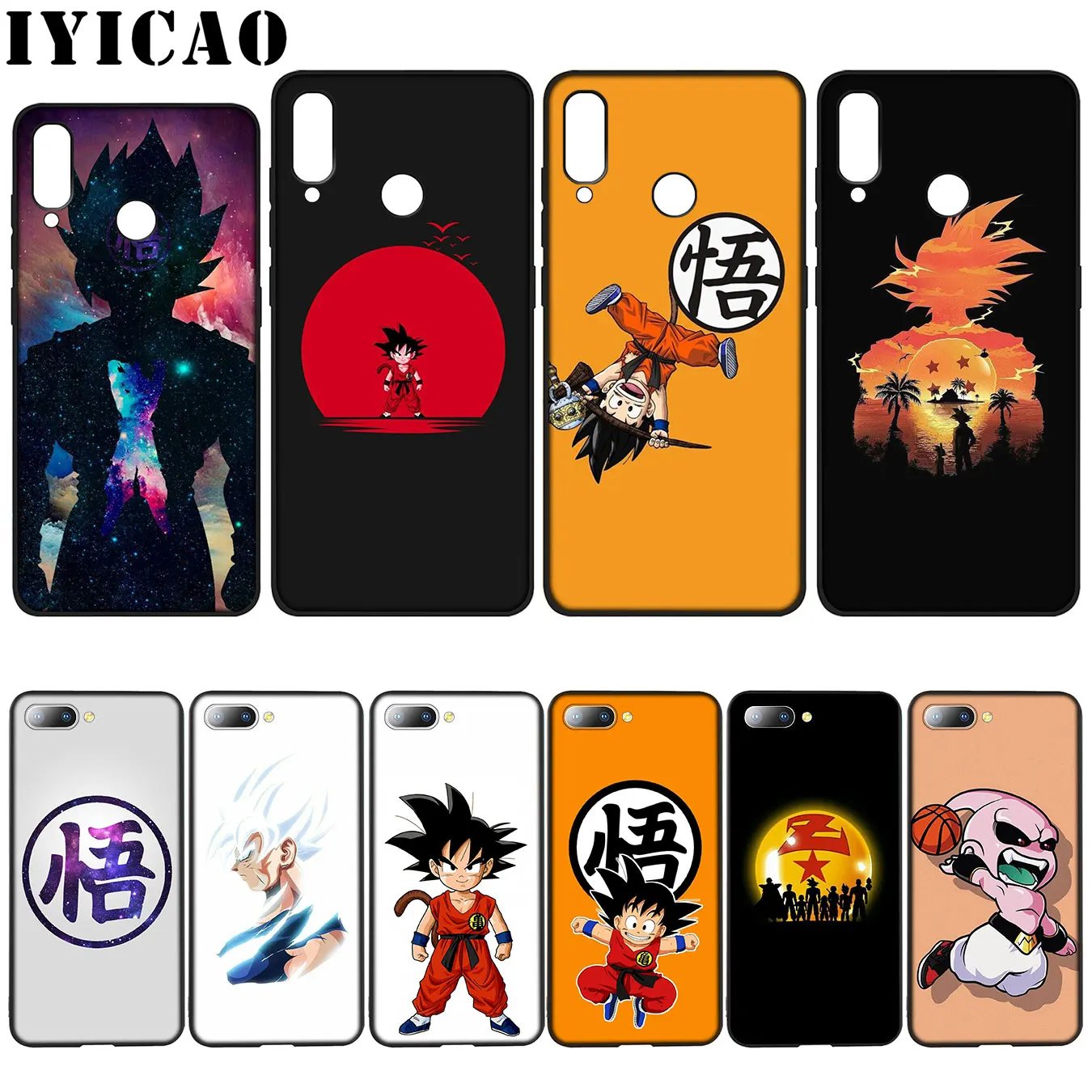 IYICAO Anime Dragon Ball Saiyan Goku Silicone Soft Case for Huawei Y7 Y6 Prime Y9 2018 Honor 8C 8X 8 9 10 Lite 6A 7C 7X 7A Pro |
