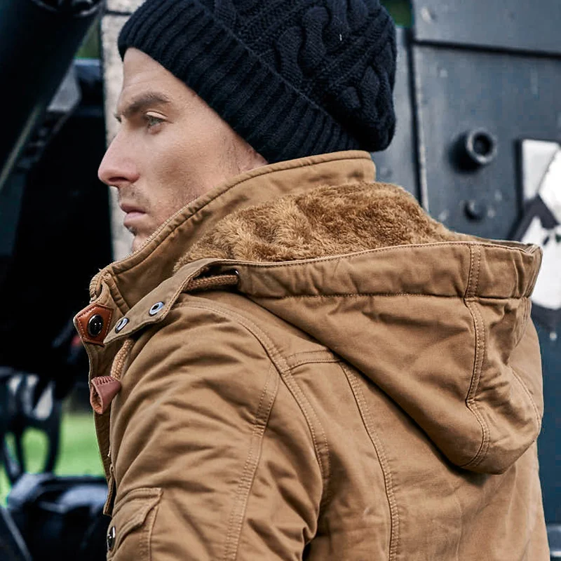 

QIQICHEN Thick Warm Winter Jacket Men Casual Cotton Men's Outwear Parka Men Plus Size 4XL Windbreak Snow Military Flight Jacket