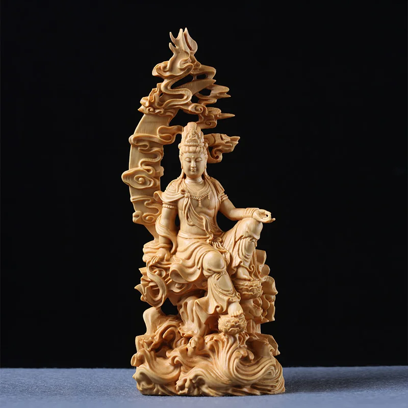 18 см деревянная статуя Будды Guanyin Bouddha в китайском стиле Восточное народное
