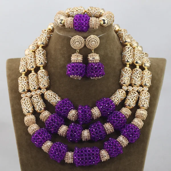 Роскошные Серебристые африканские женские свадебные бусы ювелирный набор