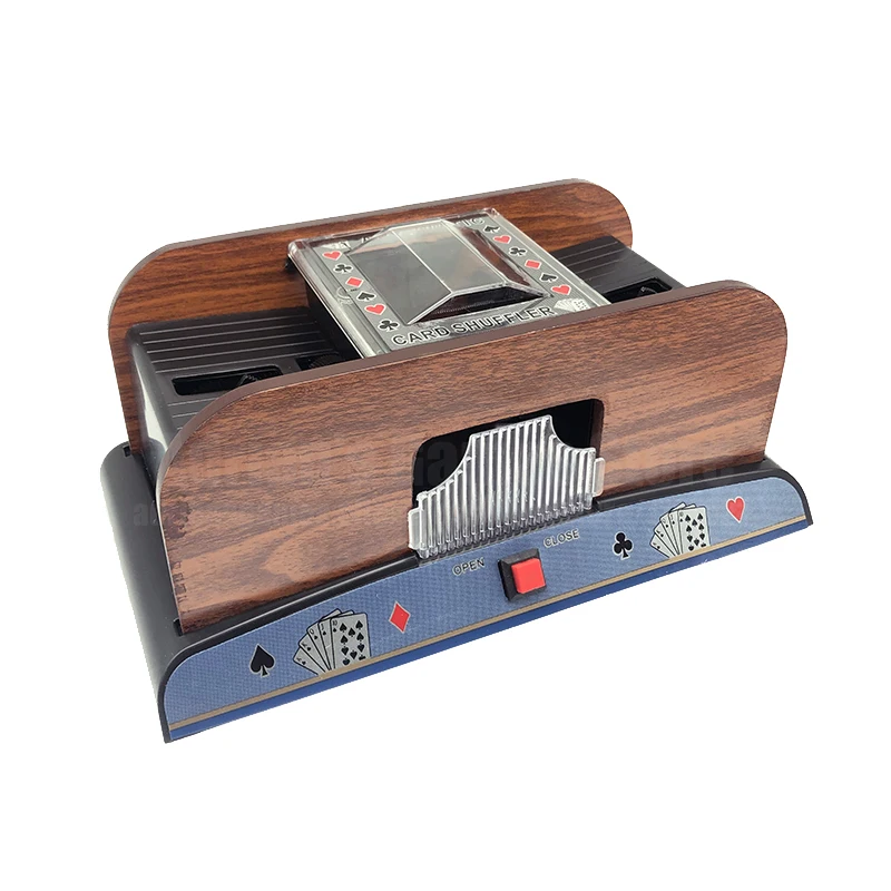 2 колоды Деревянный шаффл машина для тасовки карт Poker Card Shuffler автоматическое повороты машина карт шарканье- Машинка для перемешивания карт/Для домашнего использования