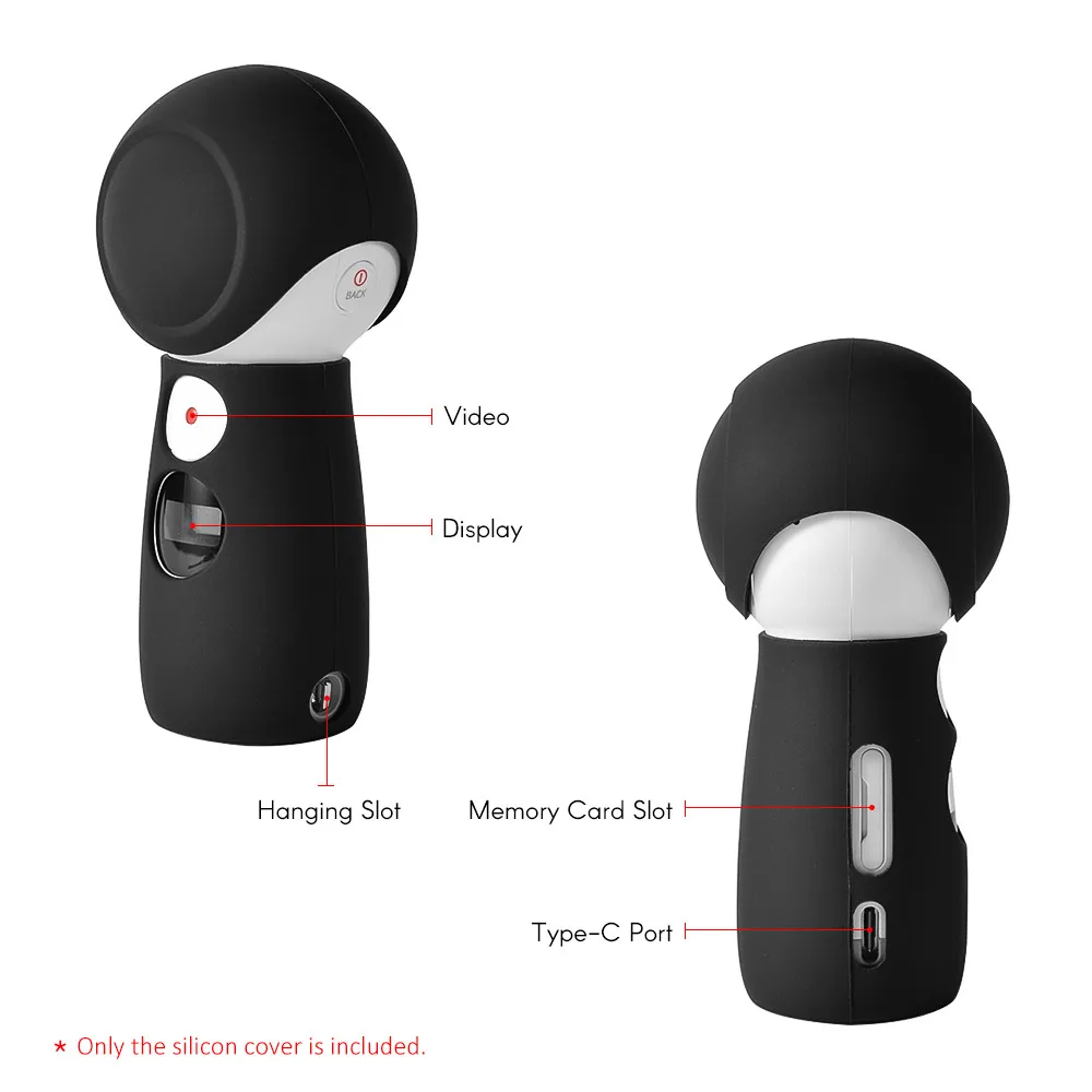 Силиконовый чехол Andoer для панорамной камеры защитный Samsung Gear 360 2017 Edition аксессуары