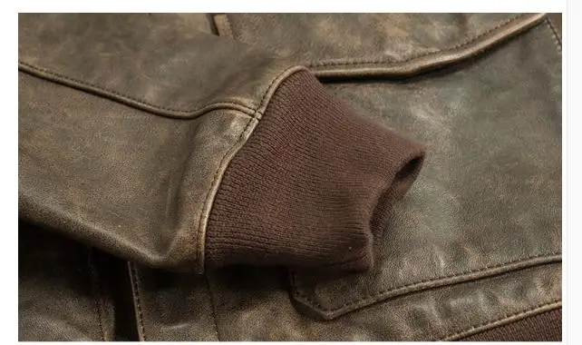 Free shipping,quality Brand men genuine leather Jackets,classic A2 vintage cowhide jacket,quality.sales man,sales
