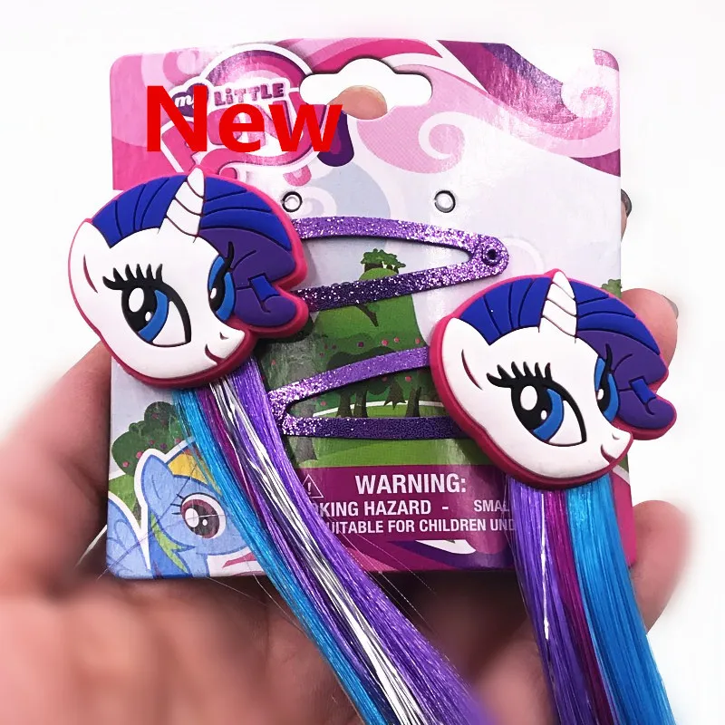 2 шт. My Little Poni милая одежда с героями мультфильмов заколки для волос из ПВХ девочек