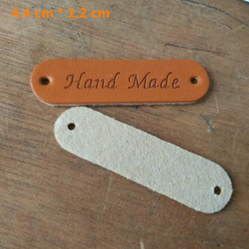 Этикетки ручной работы на английском языке коричневая швейная Этикетка из