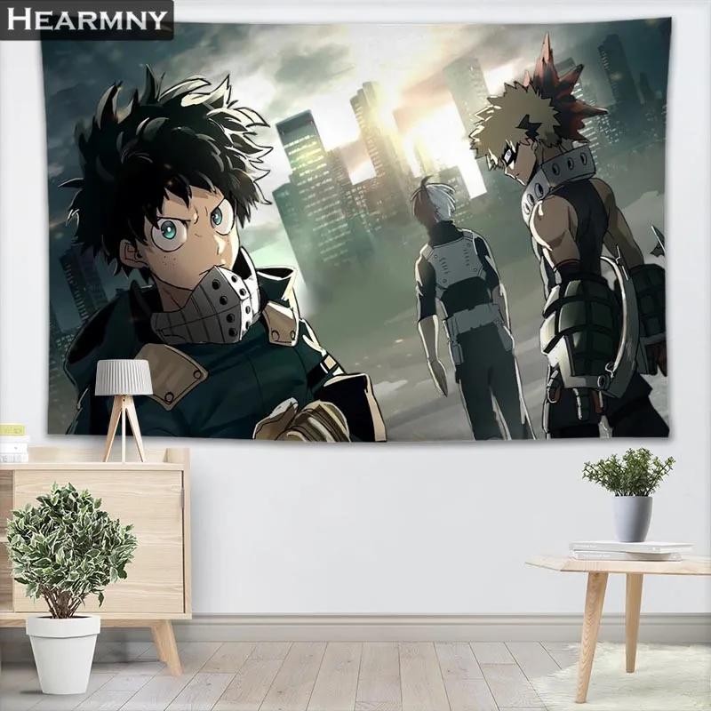 Настенный Гобелен BOKU no Hero Academy, простыни для дома, декоративные гобелены, пляжное полотенце, коврик для йоги, одеяло, скатерть, настенный гобелен